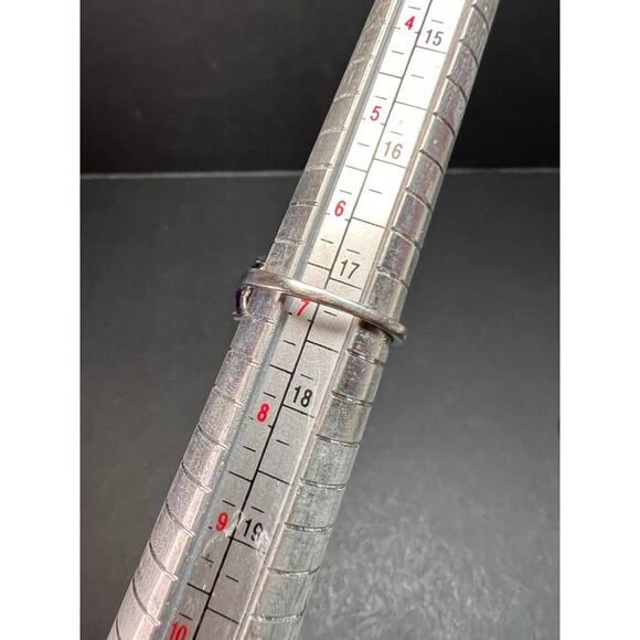 Vintage Samuel Aaron amethyst solitaire sterling silver ring size 7 - Picture 16 of 16